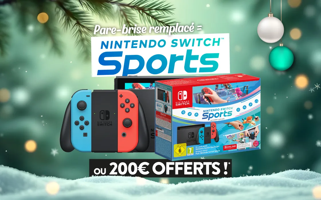 Offre Pack Sports Nintendo Switch pour tout pare-brise remplacé