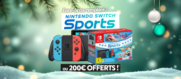 Offre Pack Sports Nintendo Switch pour tout pare-brise remplacé